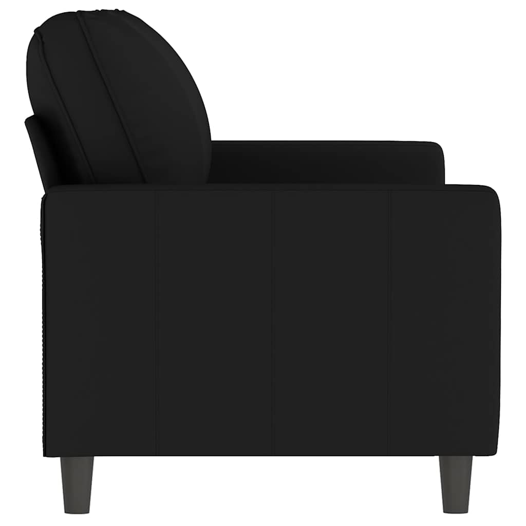 vidaXL Sofa 2-osobowa, czarna, 140 cm, tapicerowana aksamitem