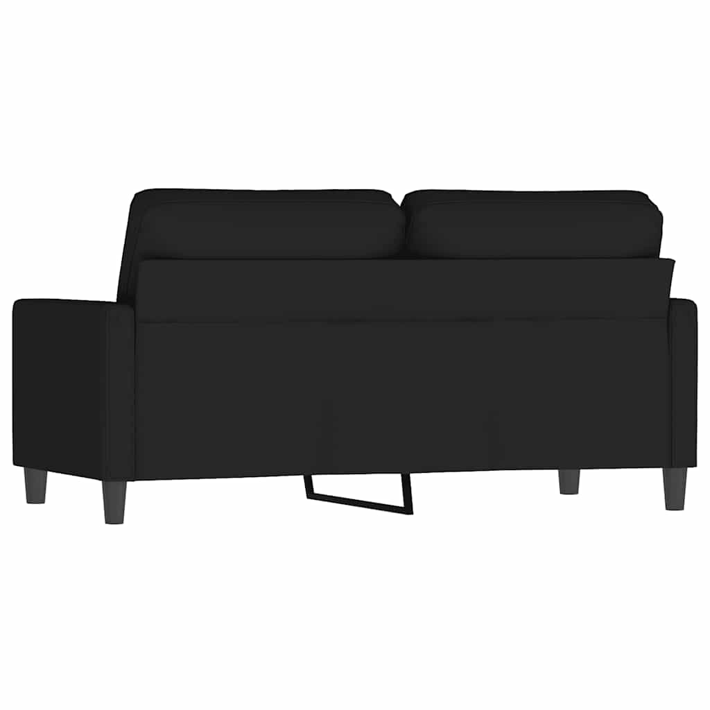 vidaXL Sofa 2-osobowa, czarna, 140 cm, tapicerowana aksamitem