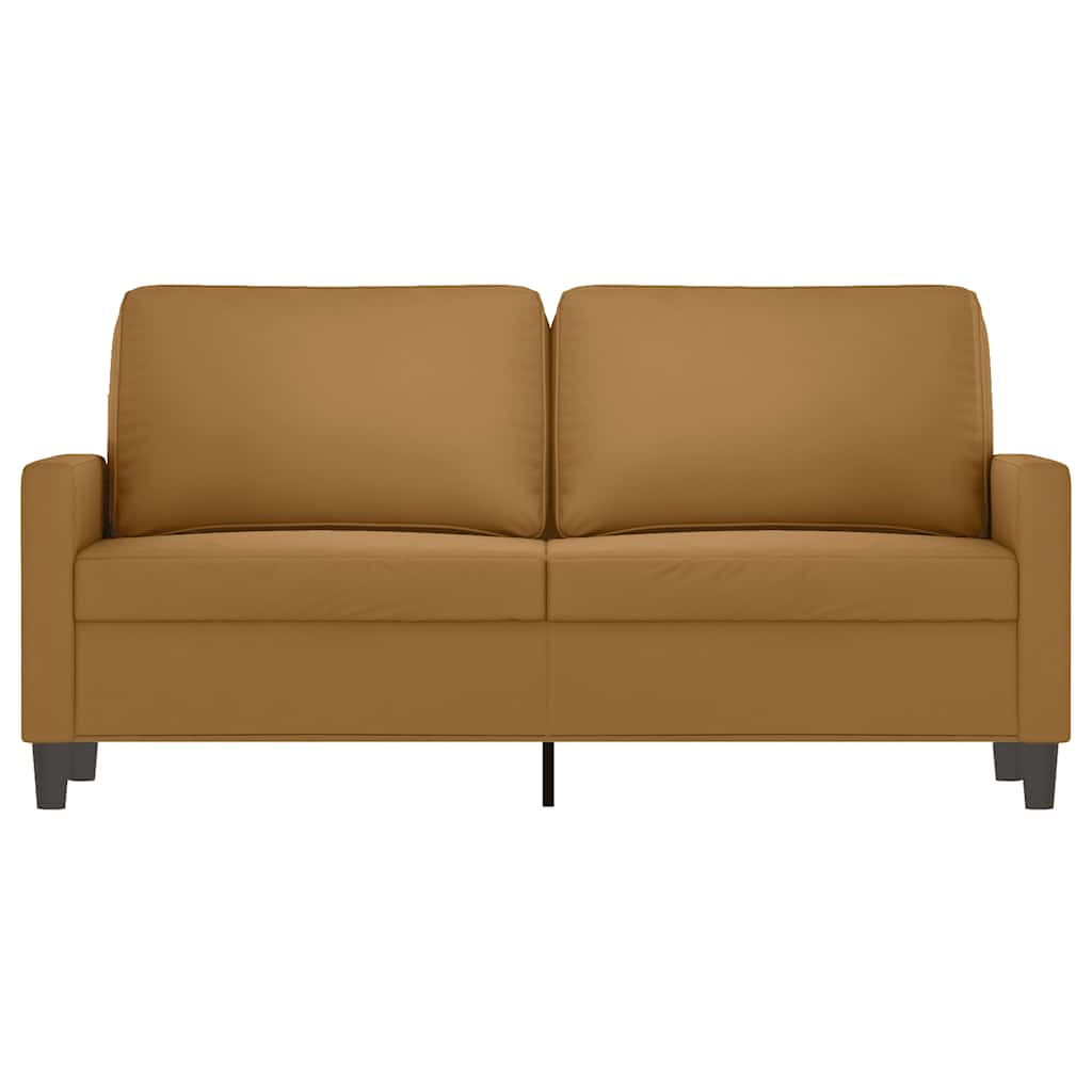 vidaXL Sofa 2-osobowa, brązowa, 140 cm, tapicerowana aksamitem