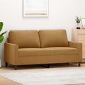 vidaXL Sofa 2-osobowa, brązowa, 140 cm, tapicerowana aksamitem