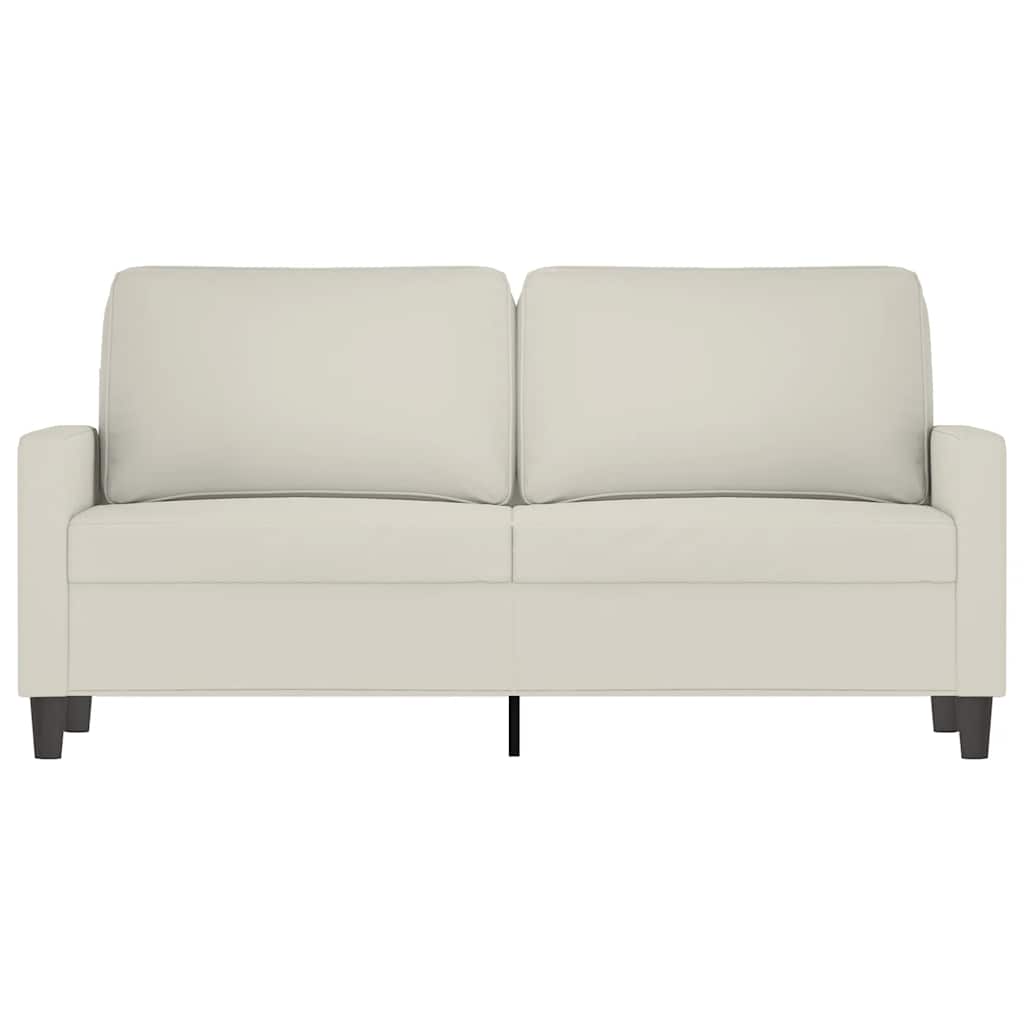 vidaXL Sofa 2-osobowa, kremowy, 140 cm, tapicerowana aksamitem
