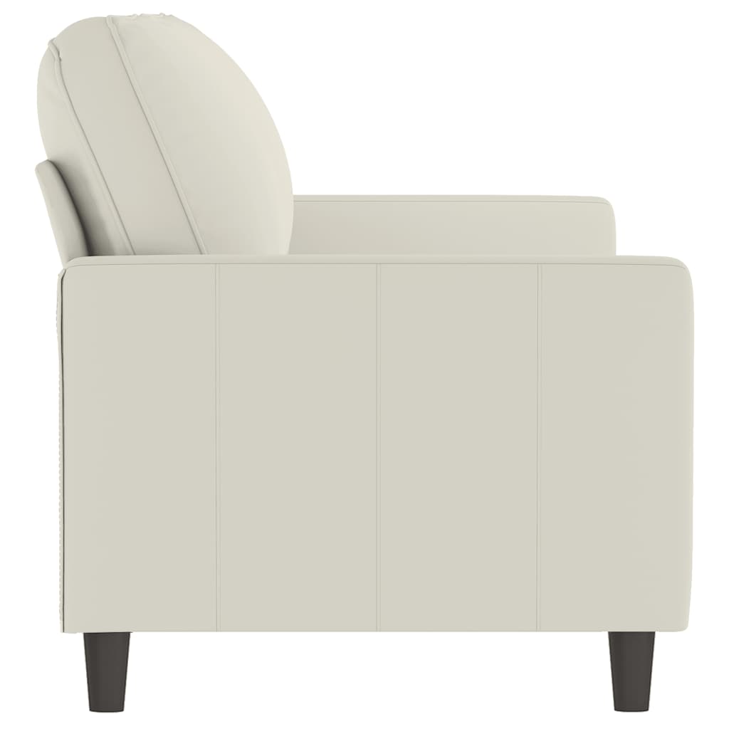 vidaXL Sofa 2-osobowa, kremowy, 140 cm, tapicerowana aksamitem
