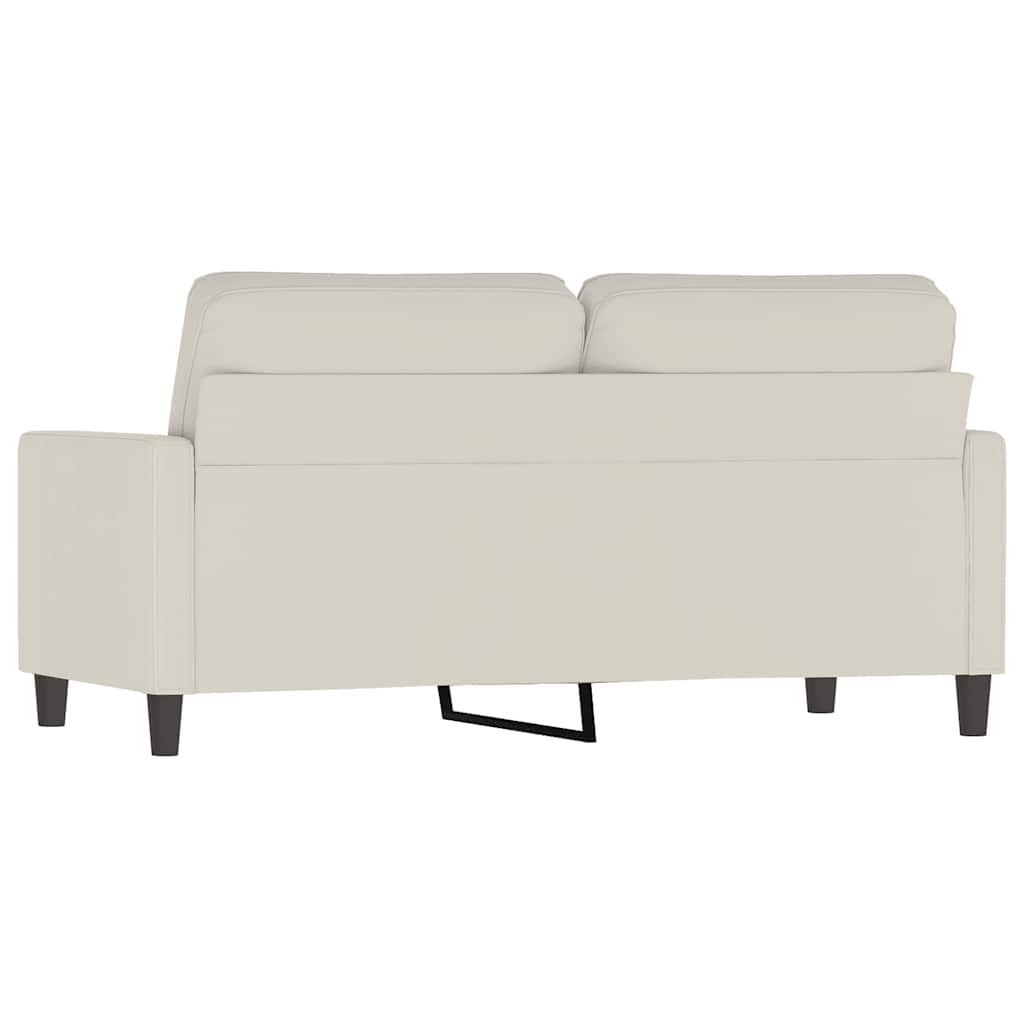 vidaXL Sofa 2-osobowa, kremowy, 140 cm, tapicerowana aksamitem