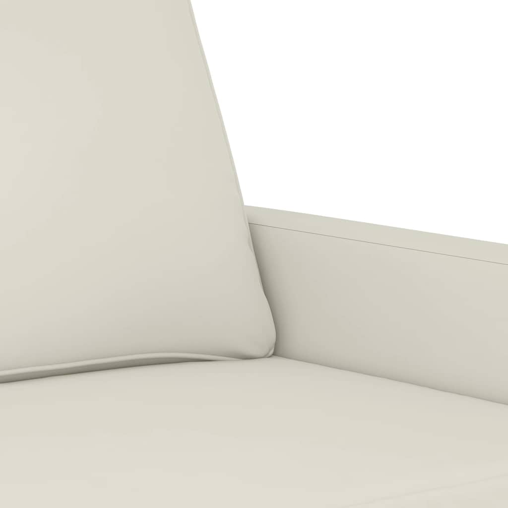 vidaXL Sofa 2-osobowa, kremowy, 140 cm, tapicerowana aksamitem