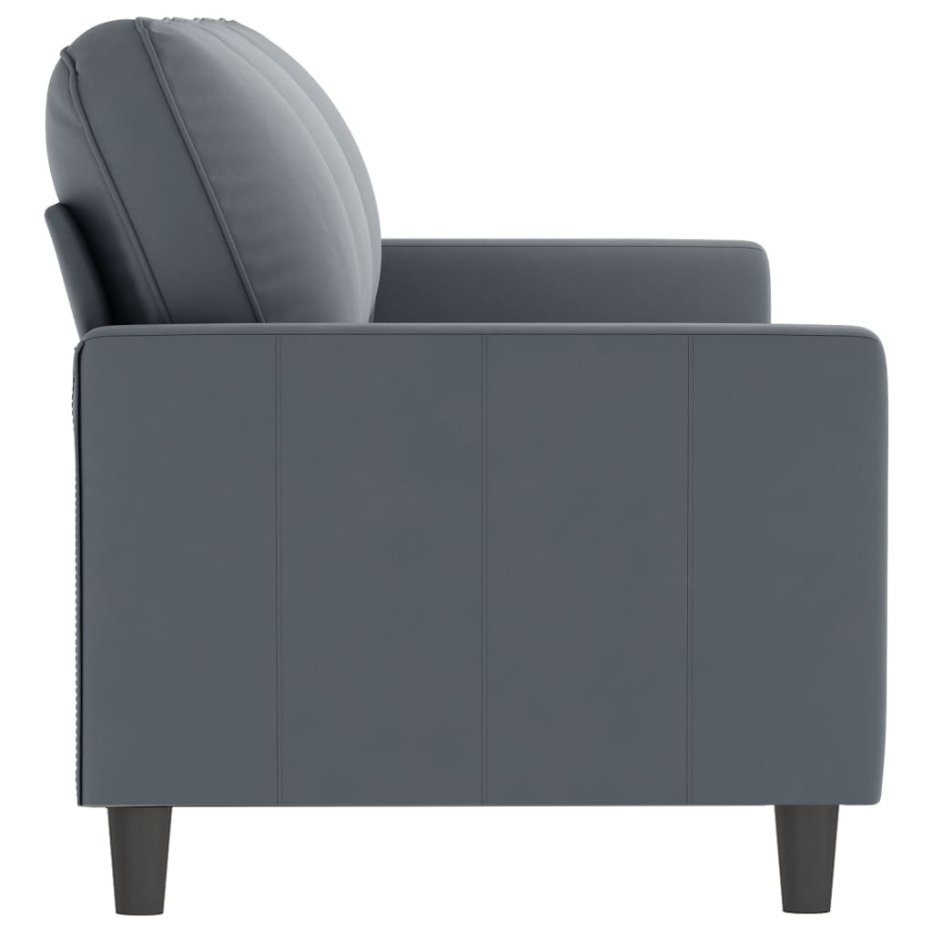 vidaXL Sofa 3-osobowa, ciemnoszara, 180 cm, obita aksamitem