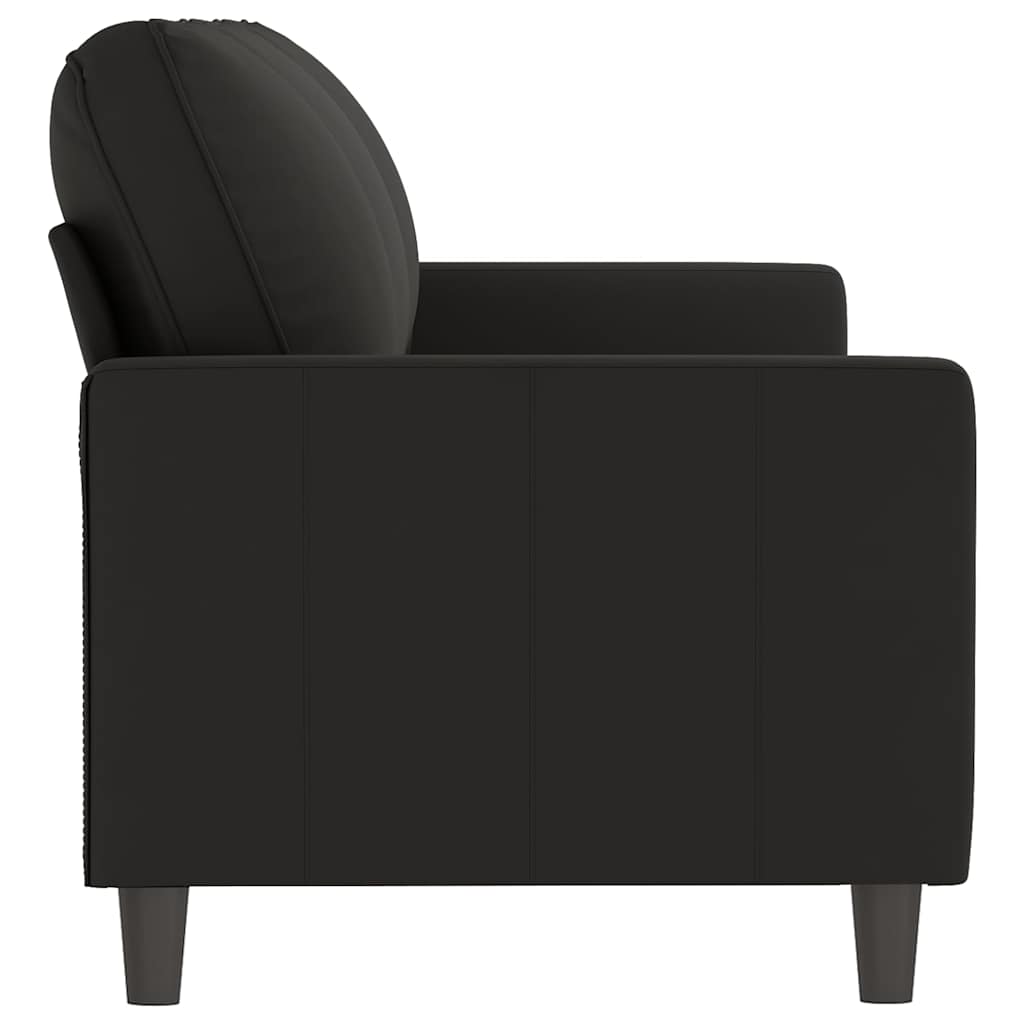 vidaXL Sofa 3-osobowa, czarny, 180 cm, tapicerowana aksamitem