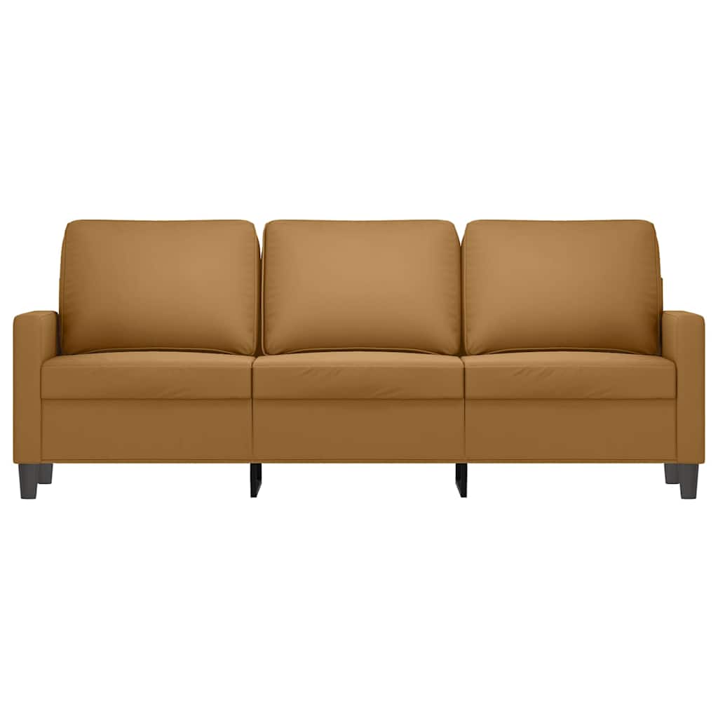 vidaXL Sofa 3-osobowa, brązowa, 180 cm, tapicerowana aksamitem
