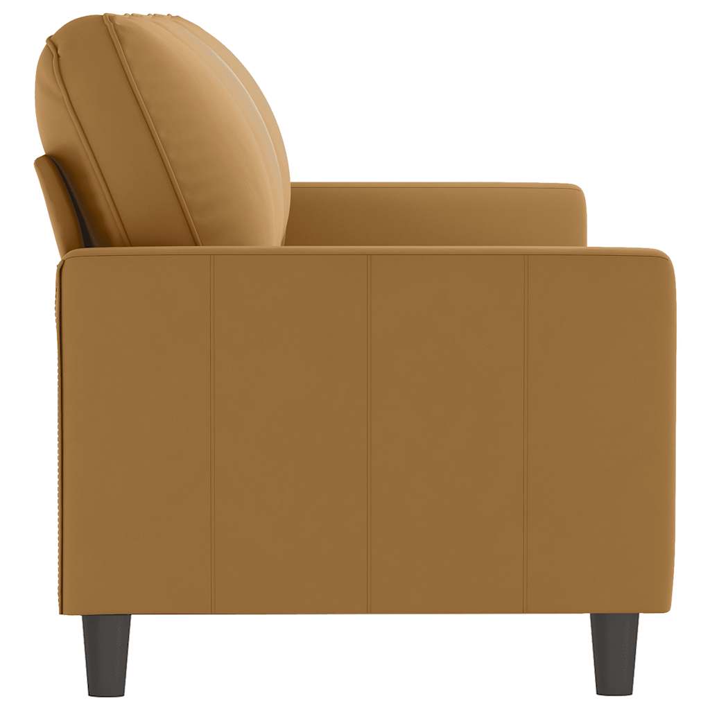 vidaXL Sofa 3-osobowa, brązowa, 180 cm, tapicerowana aksamitem