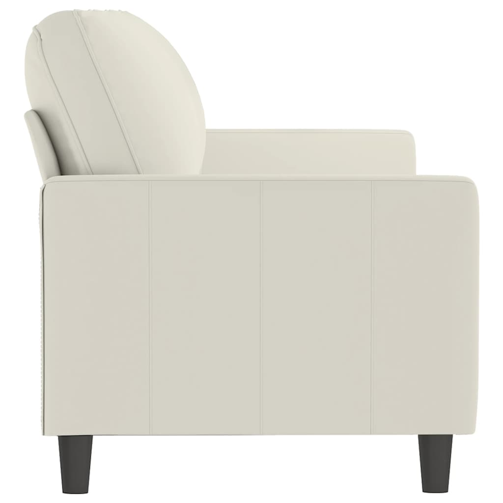vidaXL Sofa 3-osobowa, kremowy, 180 cm, tapicerowana aksamitem