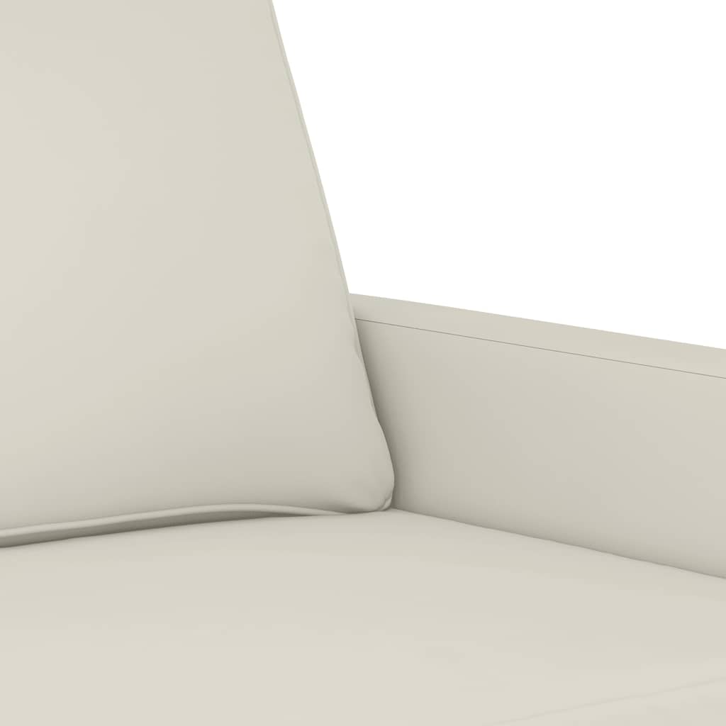 vidaXL Sofa 3-osobowa, kremowy, 180 cm, tapicerowana aksamitem
