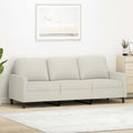 vidaXL Sofa 3-osobowa, kremowy, 180 cm, tapicerowana aksamitem