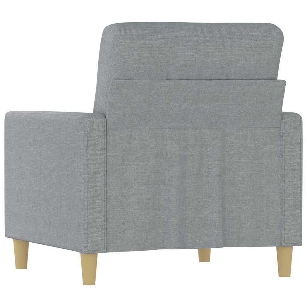 vidaXL Fotel, jasnoszary, 60 cm, obity tkaniną