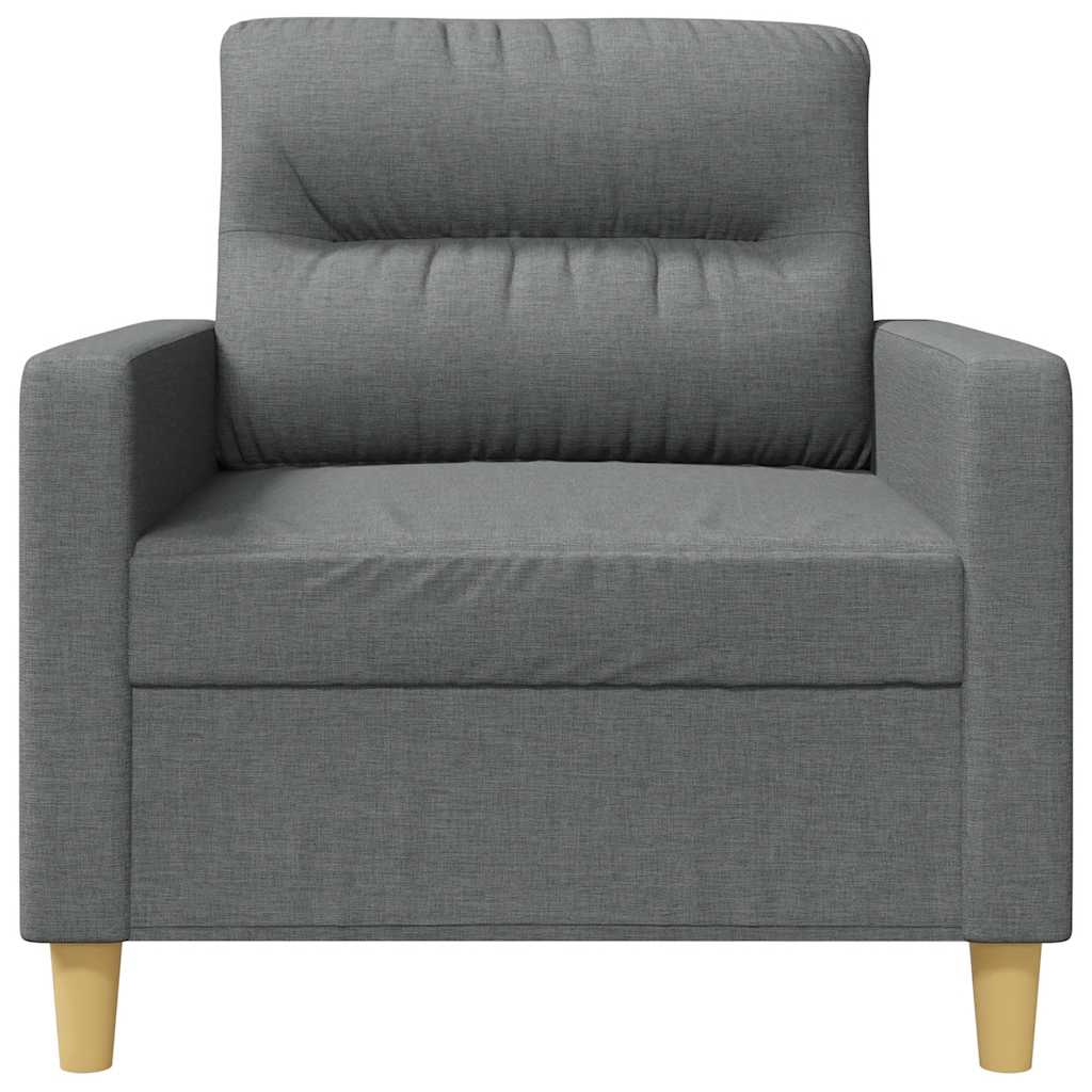 vidaXL Fotel, ciemnoszary, 60 cm, obity tkaniną