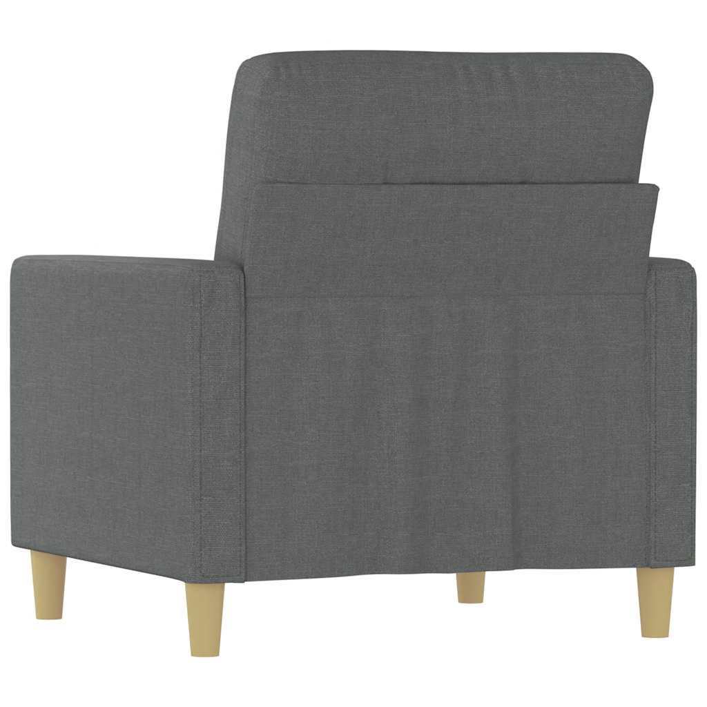 vidaXL Fotel, ciemnoszary, 60 cm, obity tkaniną