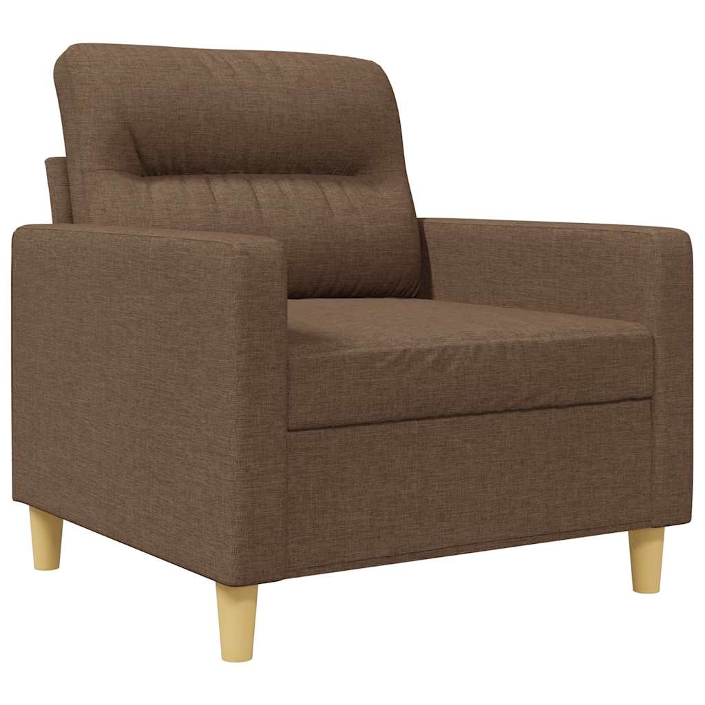 vidaXL Fotel, brązowy, 60 cm, obity tkaniną