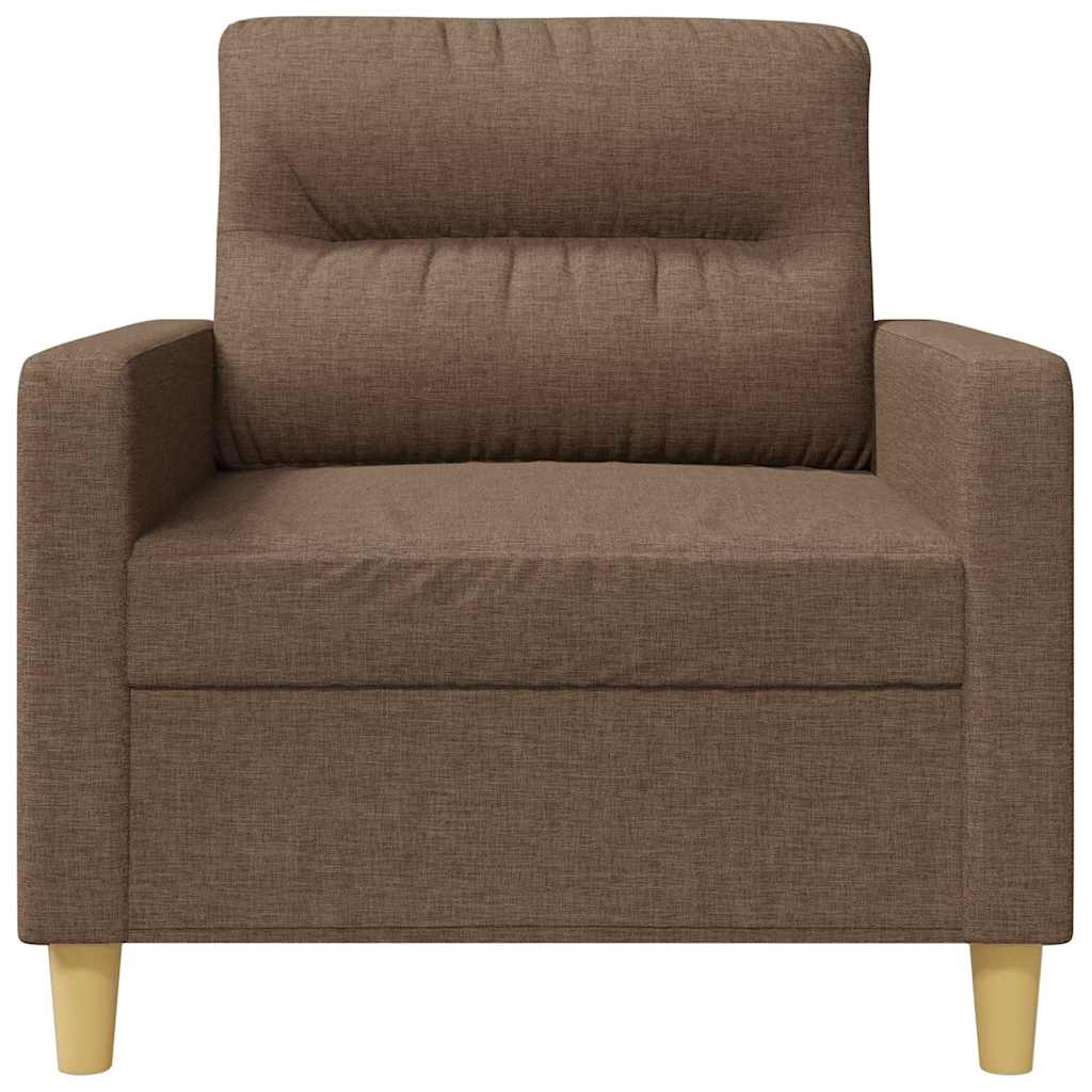vidaXL Fotel, brązowy, 60 cm, obity tkaniną