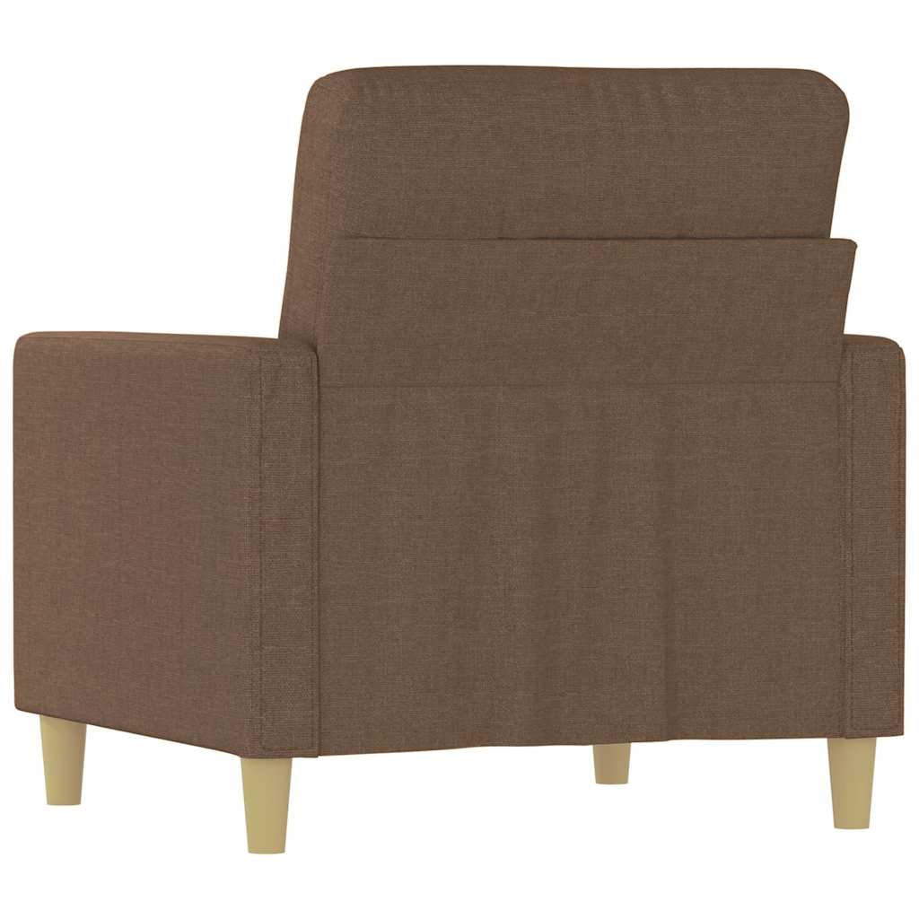 vidaXL Fotel, brązowy, 60 cm, obity tkaniną