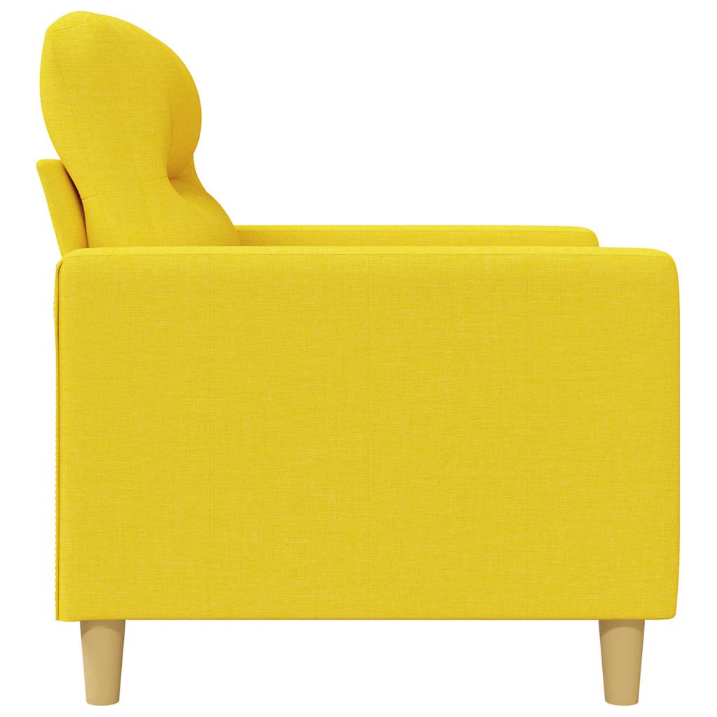 vidaXL Fotel, jasnożółty, 60 cm, obity tkaniną