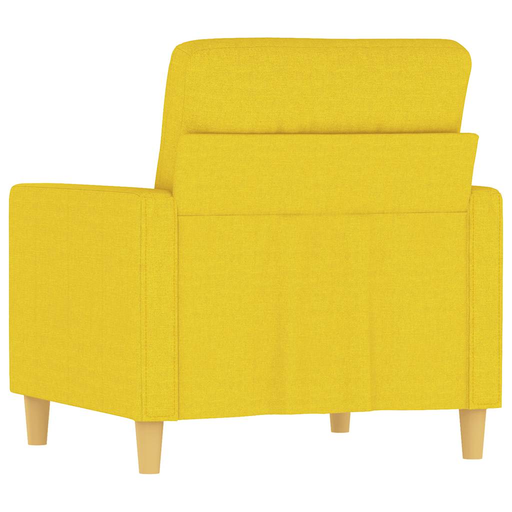 vidaXL Fotel, jasnożółty, 60 cm, obity tkaniną
