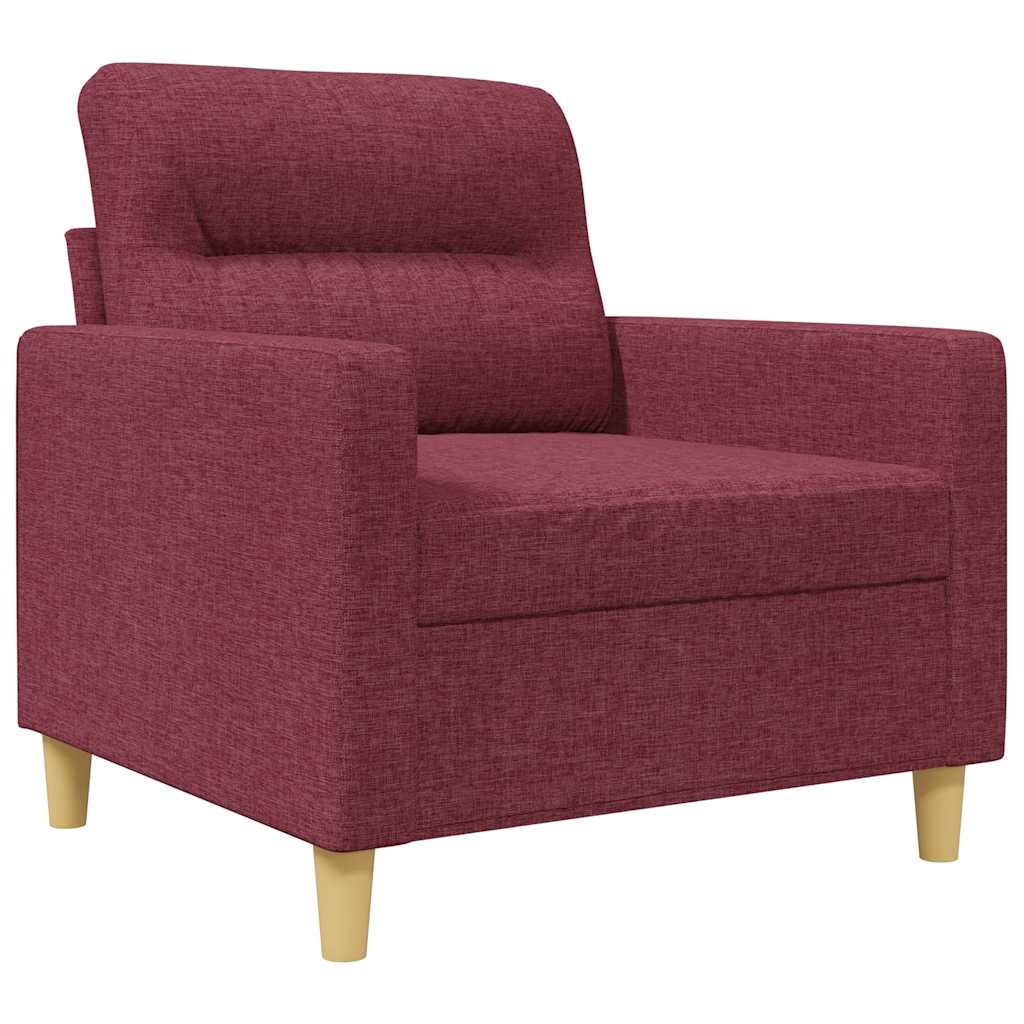 vidaXL Fotel, winna czerwień, 60 cm, obity tkaniną