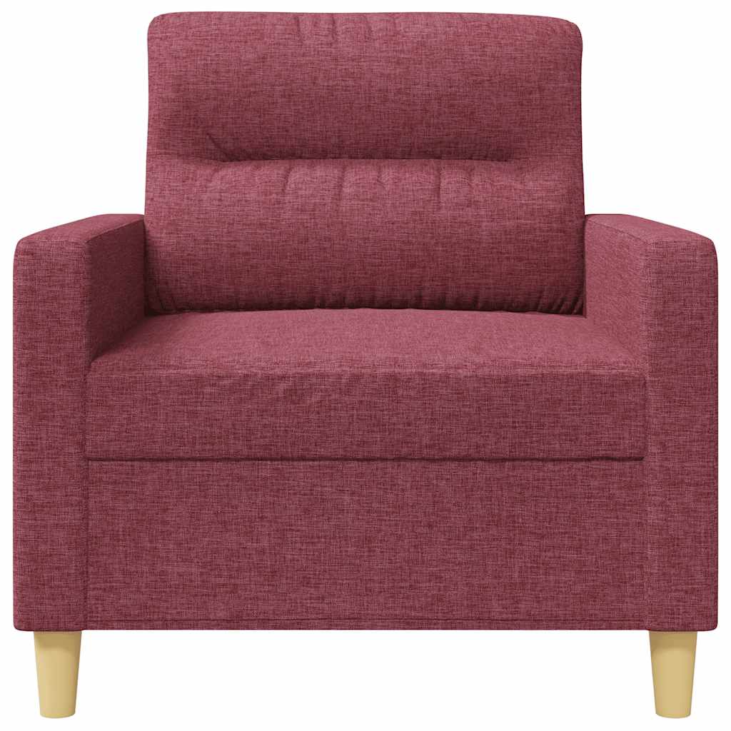 vidaXL Fotel, winna czerwień, 60 cm, obity tkaniną