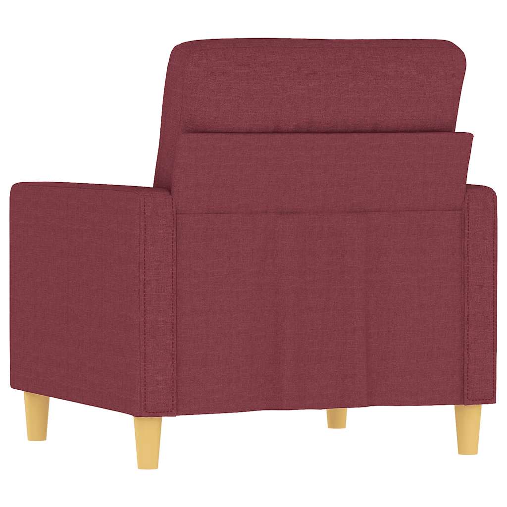 vidaXL Fotel, winna czerwień, 60 cm, obity tkaniną
