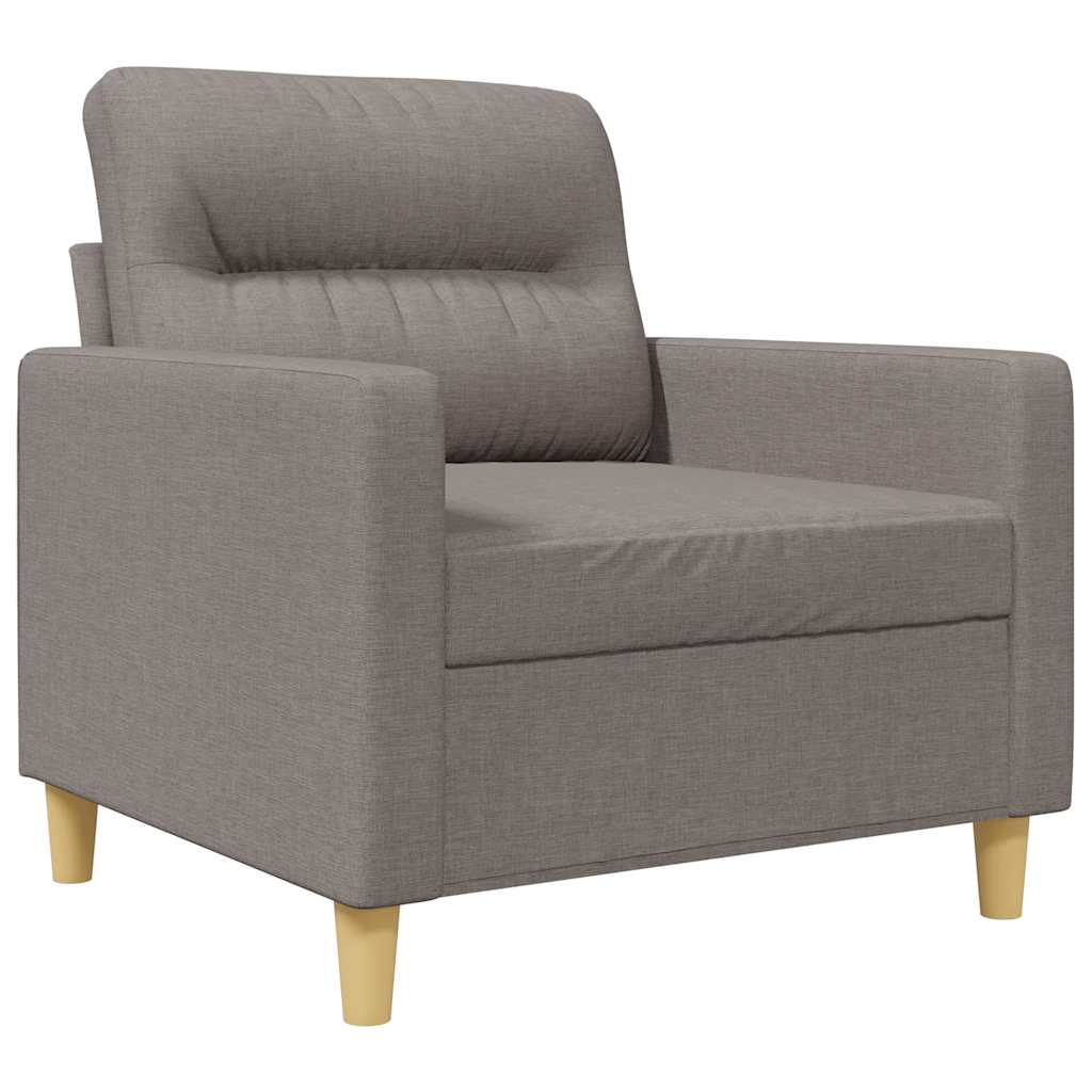 vidaXL Fotel, taupe, 60 cm, obity tkaniną