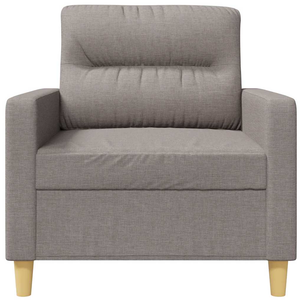 vidaXL Fotel, taupe, 60 cm, obity tkaniną