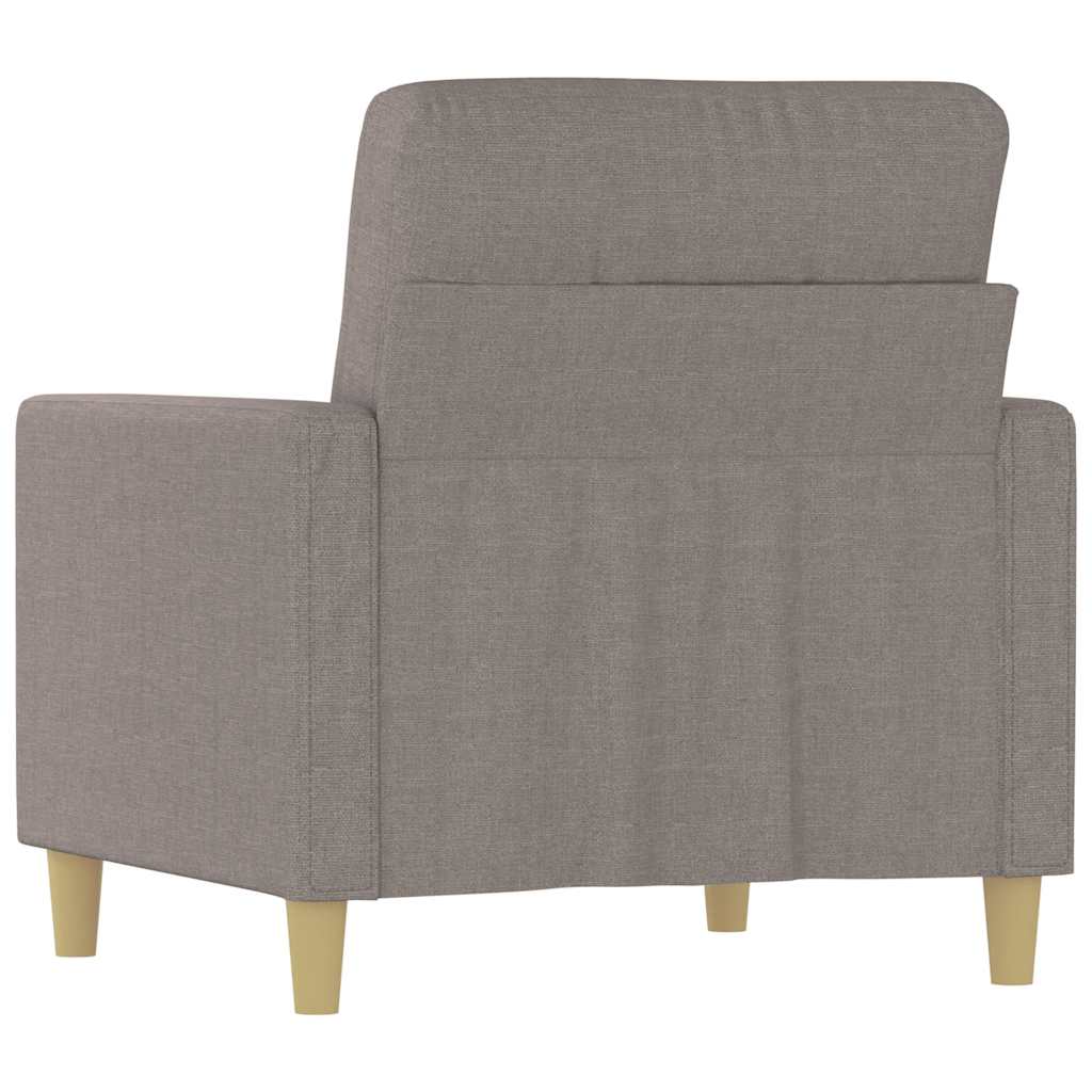 vidaXL Fotel, taupe, 60 cm, obity tkaniną