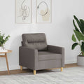 vidaXL Fotel, taupe, 60 cm, obity tkaniną