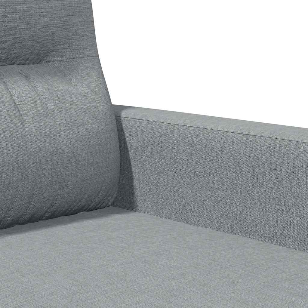 vidaXL Sofa 2-osobowa, jasnoszara, 120 cm, tapicerowana tkaniną