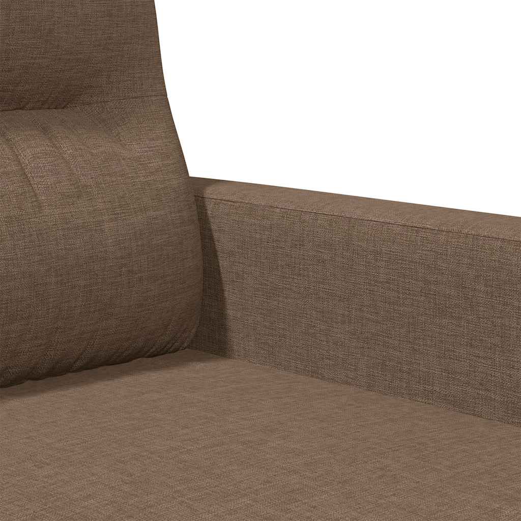 vidaXL Sofa 2-osobowa, brązowa, 120 cm, tapicerowana tkaniną