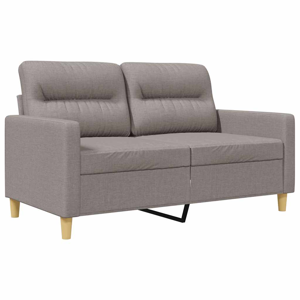 vidaXL Sofa 2-osobowa, kolor taupe, 120 cm, tapicerowana tkaniną