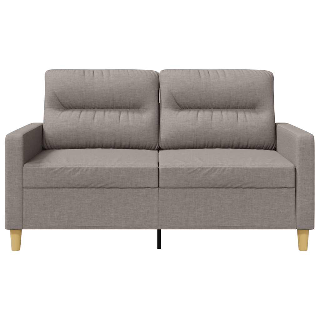 vidaXL Sofa 2-osobowa, kolor taupe, 120 cm, tapicerowana tkaniną