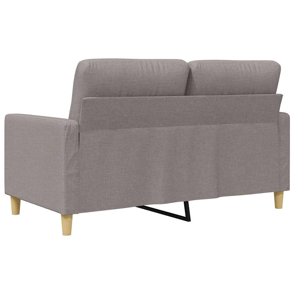 vidaXL Sofa 2-osobowa, kolor taupe, 120 cm, tapicerowana tkaniną