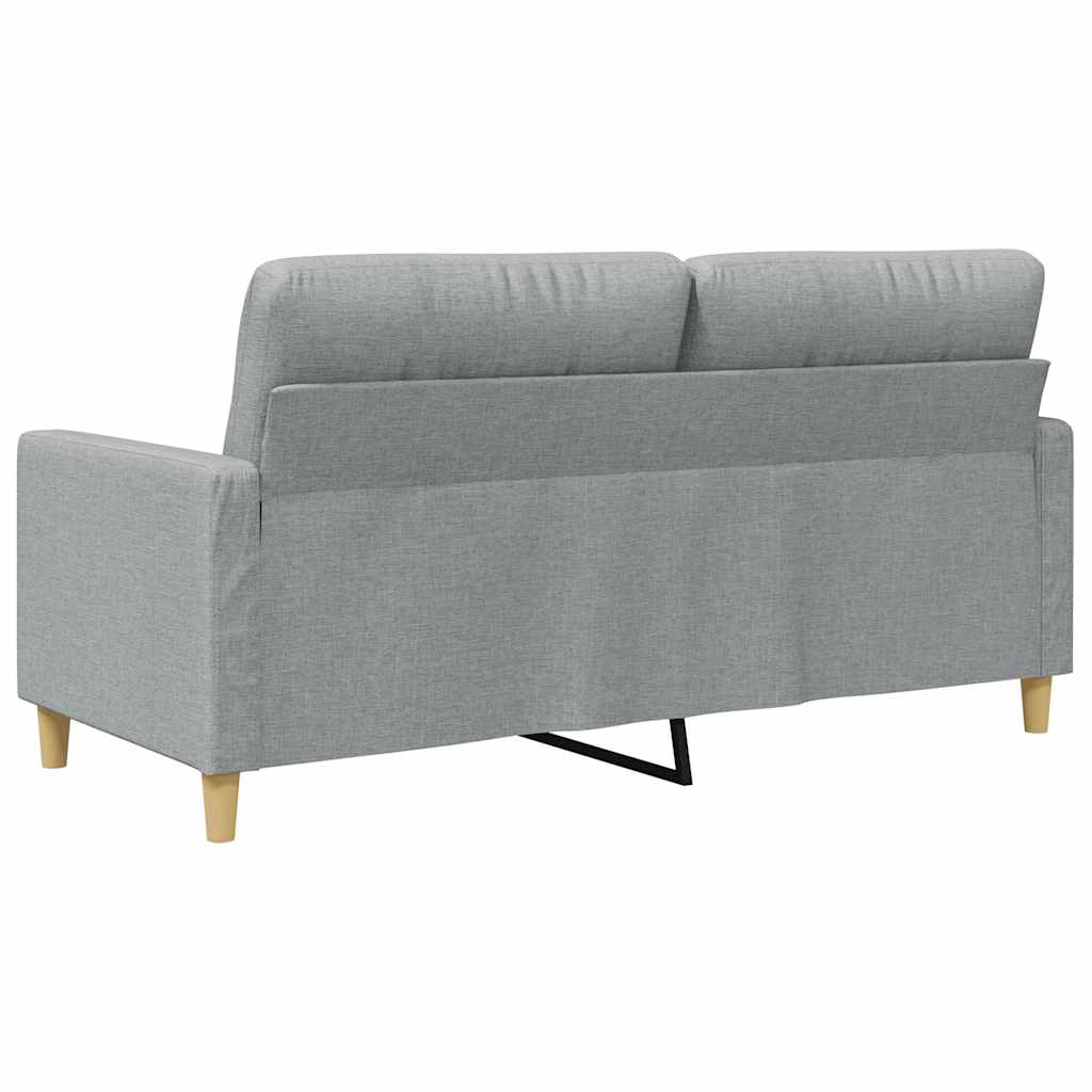vidaXL Sofa 2-osobowa, jasnoszara, 140 cm, tapicerowana tkaniną