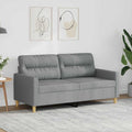 vidaXL Sofa 2-osobowa, jasnoszara, 140 cm, tapicerowana tkaniną