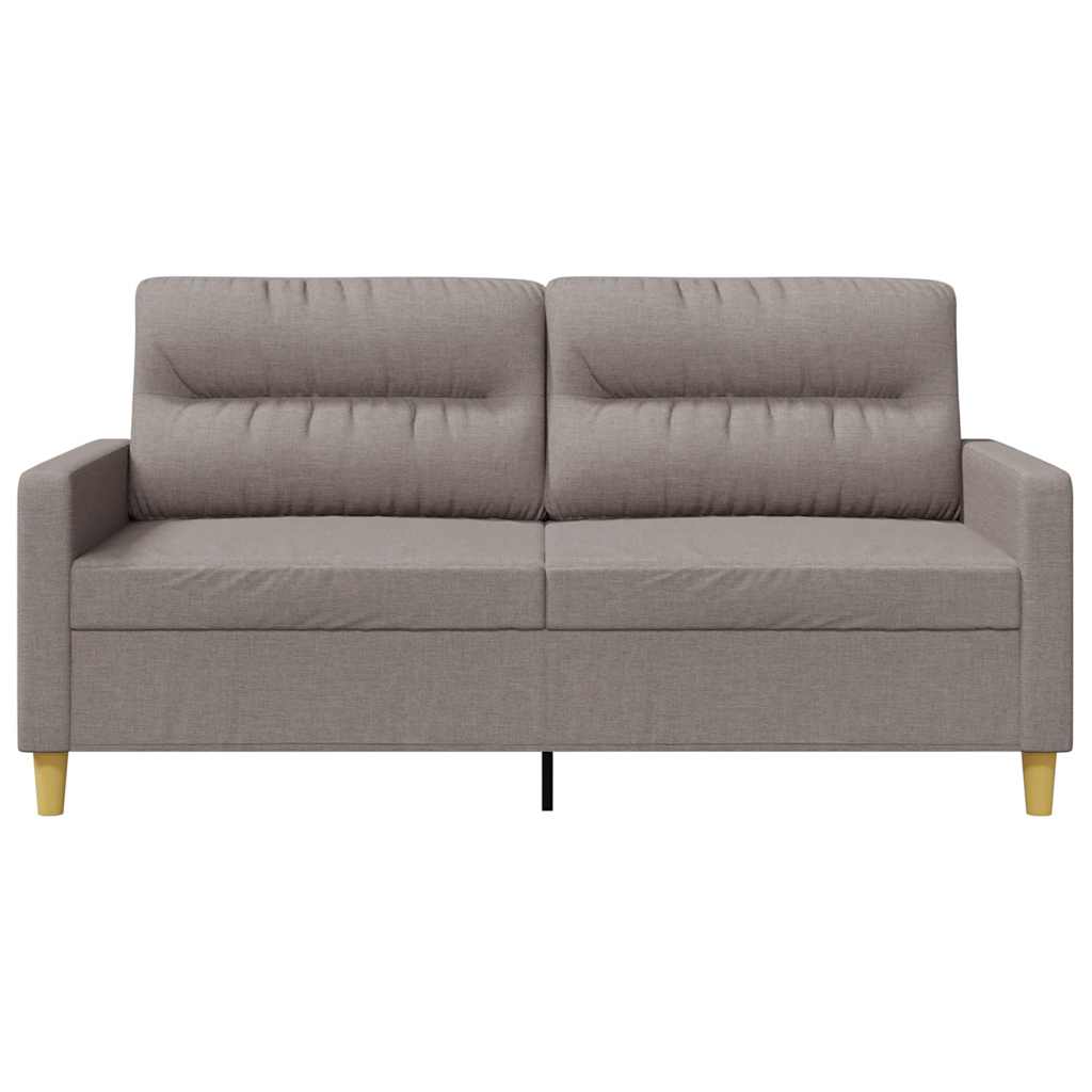 vidaXL Sofa 2-osobowa, kolor taupe, 140 cm, tapicerowana tkaniną