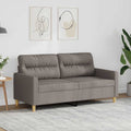 vidaXL Sofa 2-osobowa, kolor taupe, 140 cm, tapicerowana tkaniną