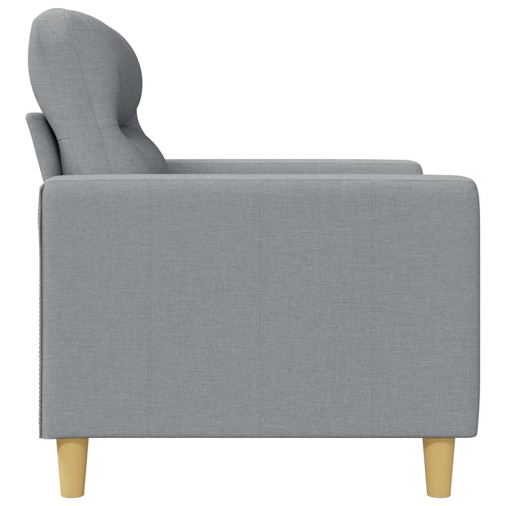 vidaXL Sofa 3-osobowa, jasnoszara, 180 cm, tapicerowana tkaniną