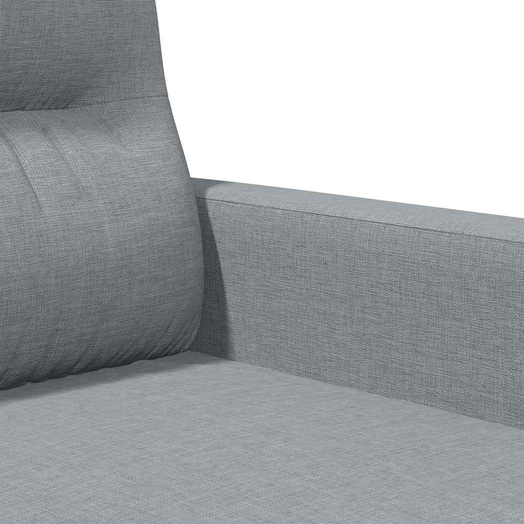 vidaXL Sofa 3-osobowa, jasnoszara, 180 cm, tapicerowana tkaniną