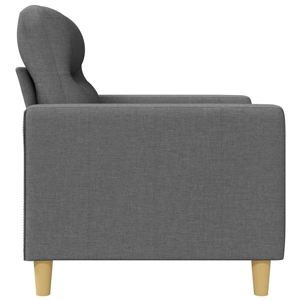 vidaXL Sofa 3-osobowa, ciemnoszara, 180 cm, tapicerowana tkaniną