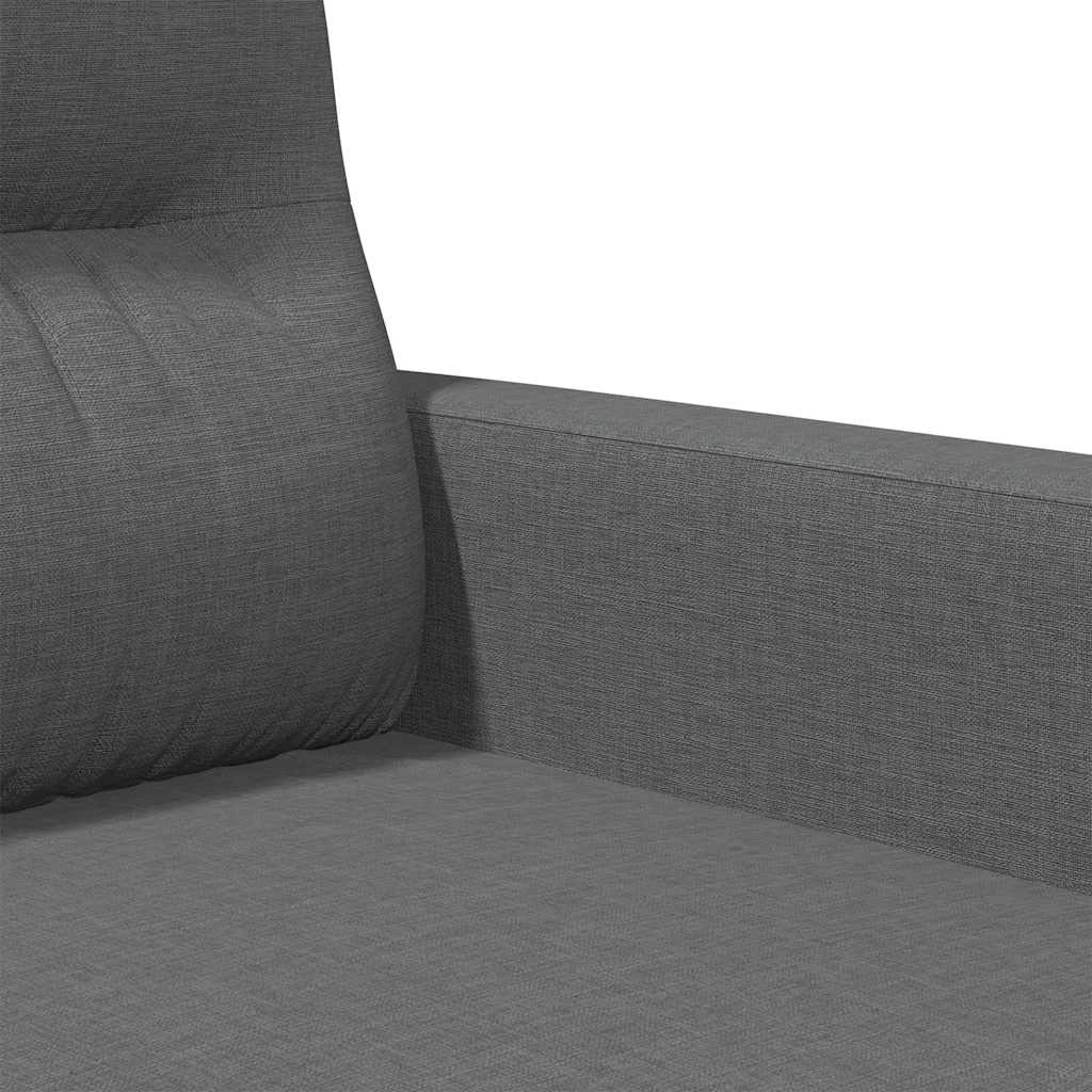 vidaXL Sofa 3-osobowa, ciemnoszara, 180 cm, tapicerowana tkaniną