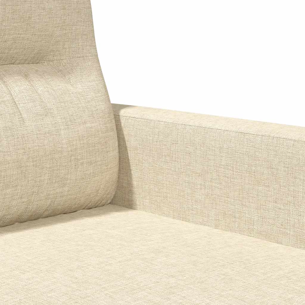 vidaXL 3-osobowa sofa, kremowa, 180 cm, tapicerowana tkaniną