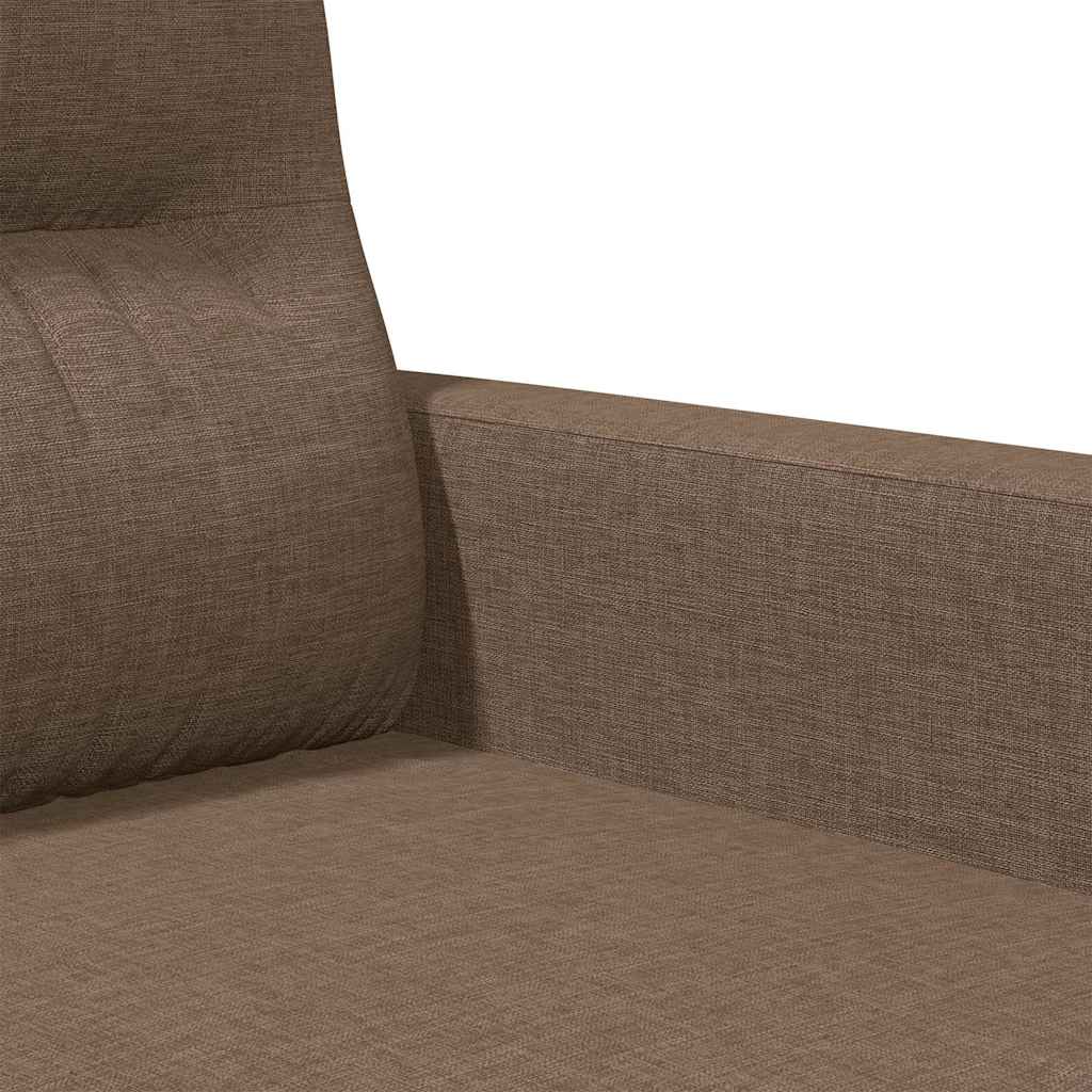 vidaXL Sofa 3-osobowa, brązowa, 180 cm, tapicerowana tkaniną
