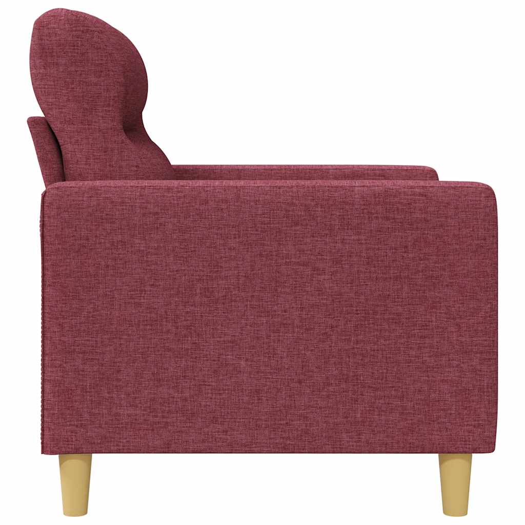vidaXL Sofa 3-osobowa, winna czerwień, 180 cm,tapicerowana tkaniną