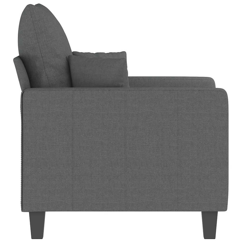 vidaXL Fotel, ciemnoszary, 60 cm, obity tkaniną