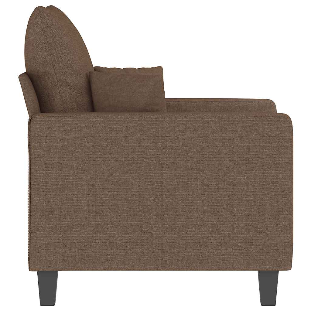 vidaXL Fotel, brązowy, 60 cm, obity tkaniną