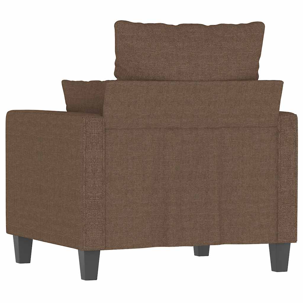 vidaXL Fotel, brązowy, 60 cm, obity tkaniną