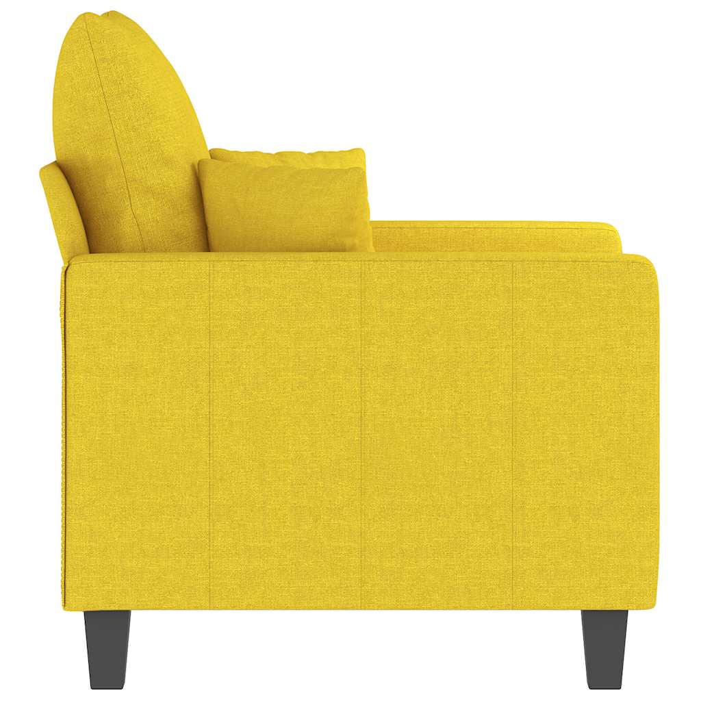 vidaXL Fotel, jasnożółty, 60 cm, obity tkaniną
